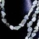 70" grey agate tumbled stone necklace.