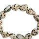 10 pc bag Dalmation Jasper tumbled stone bracelet on elastic cord. Tiny size