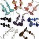 12 piece bag of assorted color gemstone chip and glass earrings