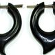 Carved horn earring. 23 x 30mm