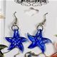 10 pair pack of assorted foil glass starfish earrings.