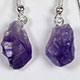 5 pair pack of plain amethyst point earrings. approx 18-20mm