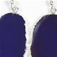 5 pair pack of silver plated purple agate slice earrings.