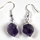 5 pair pack of silver plated amethyst point earrings. approx 18-20mm
