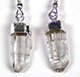 5 pair pack of silver plated quartz point earrings. approx 18-20mm