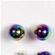 36 piece box of 6mm rainbow HMT stud earrings.