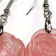 Cherry quartz rose earrings. 20mm