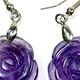 Amethyst rose earrings. 20mm