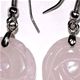 Rose quartz rose earrings. 20mm