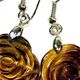 Tigereye rose earrings. 20mm