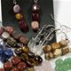 25 pair bag of assorted triple tumbled stone earrings. Approximately 8mm