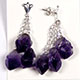 5 pair pack of amethyst triple point earrings. 