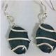 5 pair pack of wrapped green moss oval earring