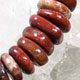 Gemstone irregular heishi elastic bracelet. Approximately  4 x 12mm