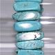 7 x 20mm double drilled gemstone stick elastic bracelet.