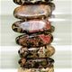 7 x 20mm double drilled gemstone stick elastic bracelet.
