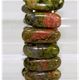 7 x 20mm double drilled gemstone stick elastic bracelet.