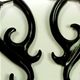Carved horn earring. 20 x 40mm