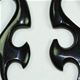 Carved horn earring. 20 x 50mm