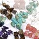 25 pair assortment of gemstone chunky chip earrings.