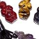 10 pc bag of assorted 25mm gemstone goddesses on cord.