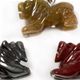 10 pc bag of assorted 25mm gemstone lions on cord.
