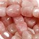 5 strand pack of rose quartz tumbled beads. Approximately 25mm