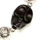 10 piece bag of black magnesite skull anklets with spacer beads. Skull bead is approximately 10mm.