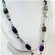 32" tumbled stone and chip necklace.