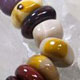 Gemstone nugget slice elastic bracelet. Approximately 6 x 12mm nuggets.