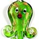 5 pc pack of octopus glass foil pendants.