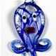 5 pc pack of octopus glass foil pendants.