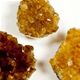 10 pc sheet of gold plated extra quality citrine cluster pendants. Appx. 25-30mm