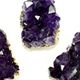10 pc sheet of gold plated extra quality Uruguayan amethyst cluster pendants. Appx. 25-30mm