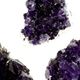 10 pc sheet of extra quality silver plated Uruguayan amethyst cluster pendants.  Appx 25-30mm