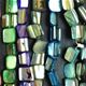 10 pc bag of 52" dyed shell cube necklaces.  A quality.