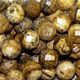 16" strand of faceted 10mm round picture jasper beads.