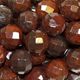 16" strand of faceted 10mm round brecciated jasper beads.