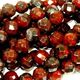 16" strand of faceted 6mm round brecciated jasper beads.