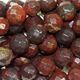 16" strand of faceted 8mm round brecciated jasper beads.