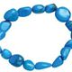 10 pc bag Turquoise Howlite tumbled stone bracelet on elastic cord. Tiny size