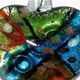 AH003-Glass Foil Abstract Heart