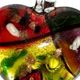 AH004-Glass Foil Abstract Heart