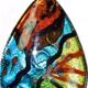 ATD009-Glass Foil Abstract Teardrop