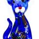 Cat017 - Cat glass foil pendant