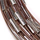 Brown cable choker with magnetic clasp