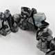 Snowflake obsidian gemstone chip bracelet 