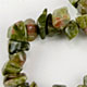 Unakite gemstone chip bracelet