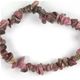 Rhodonite gemstone chip bracelet