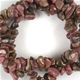 Rhodonite tri-twist chip bracelet